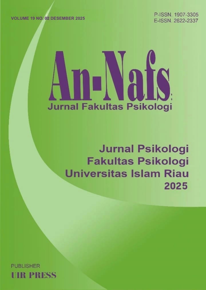 					View Vol. 19 No. 2 (2025): AN-NAFS: Jurnal Fakultas Psikologi
				
