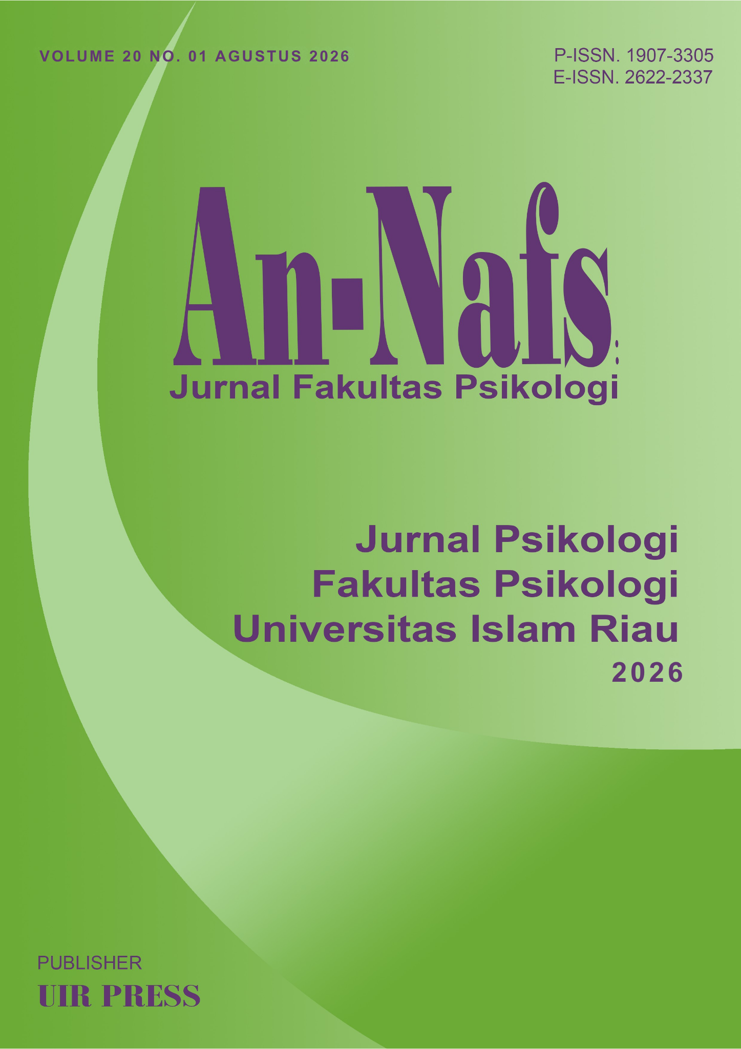 					View Vol. 20 No. 1 (2026): AN-NAFS: Jurnal Fakultas Psikologi
				