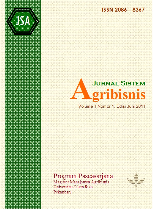 Cover Jurnal Sistem Agribisnis