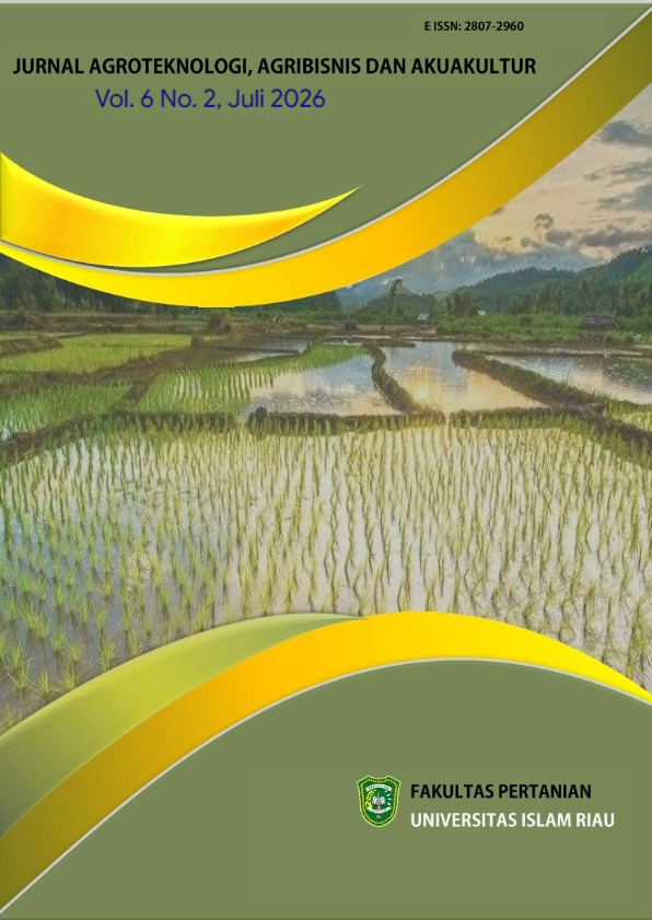 					View Vol. 6 No. 2 (2026): Jurnal Agroteknologi Agribisnis dan Akuakultur Edisi Juli 2026
				