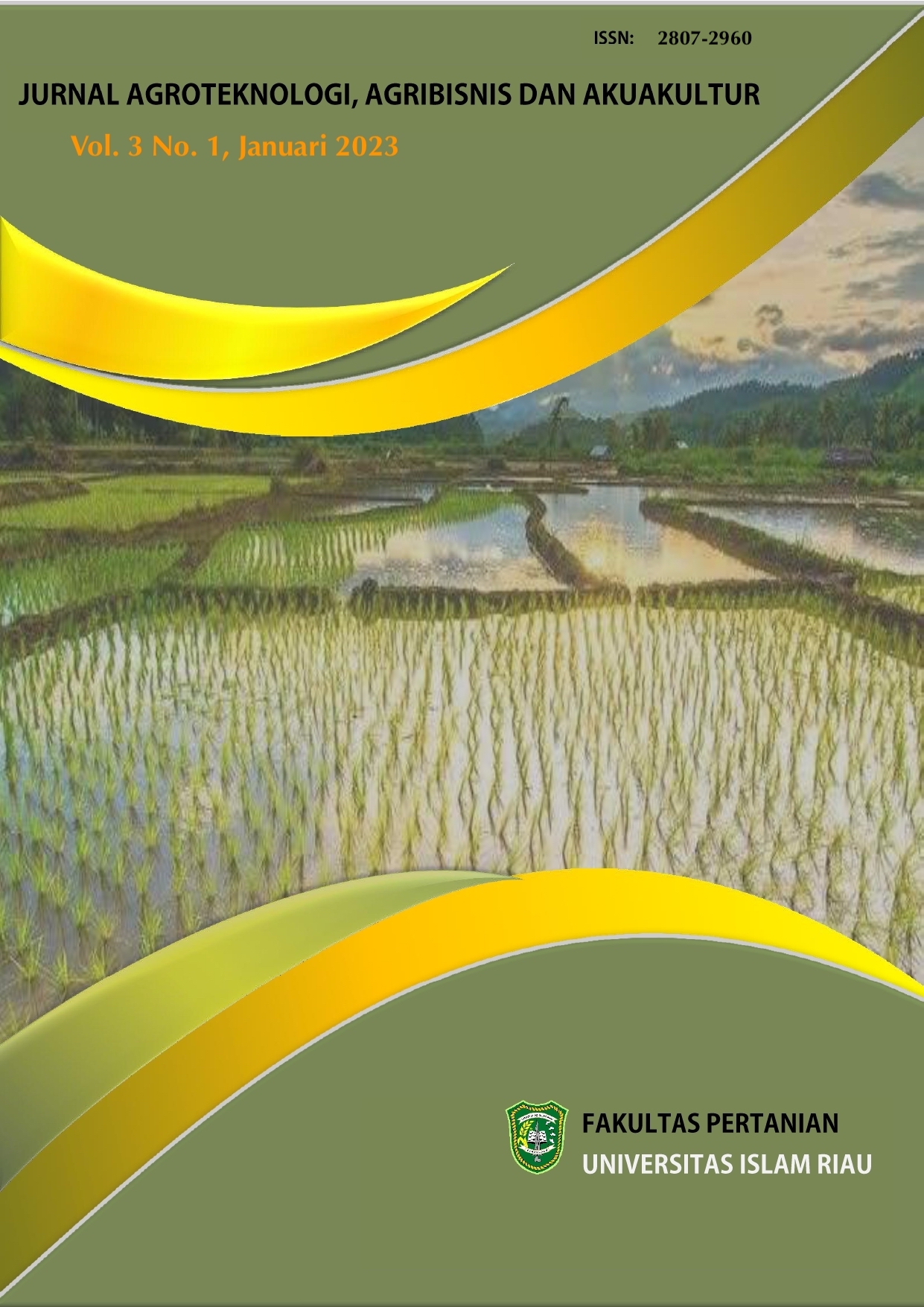 					View Vol. 3 No. 1 (2023): Jurnal Agroteknologi Agribisnis dan Akuakultur Edisi Januari 2023
				
