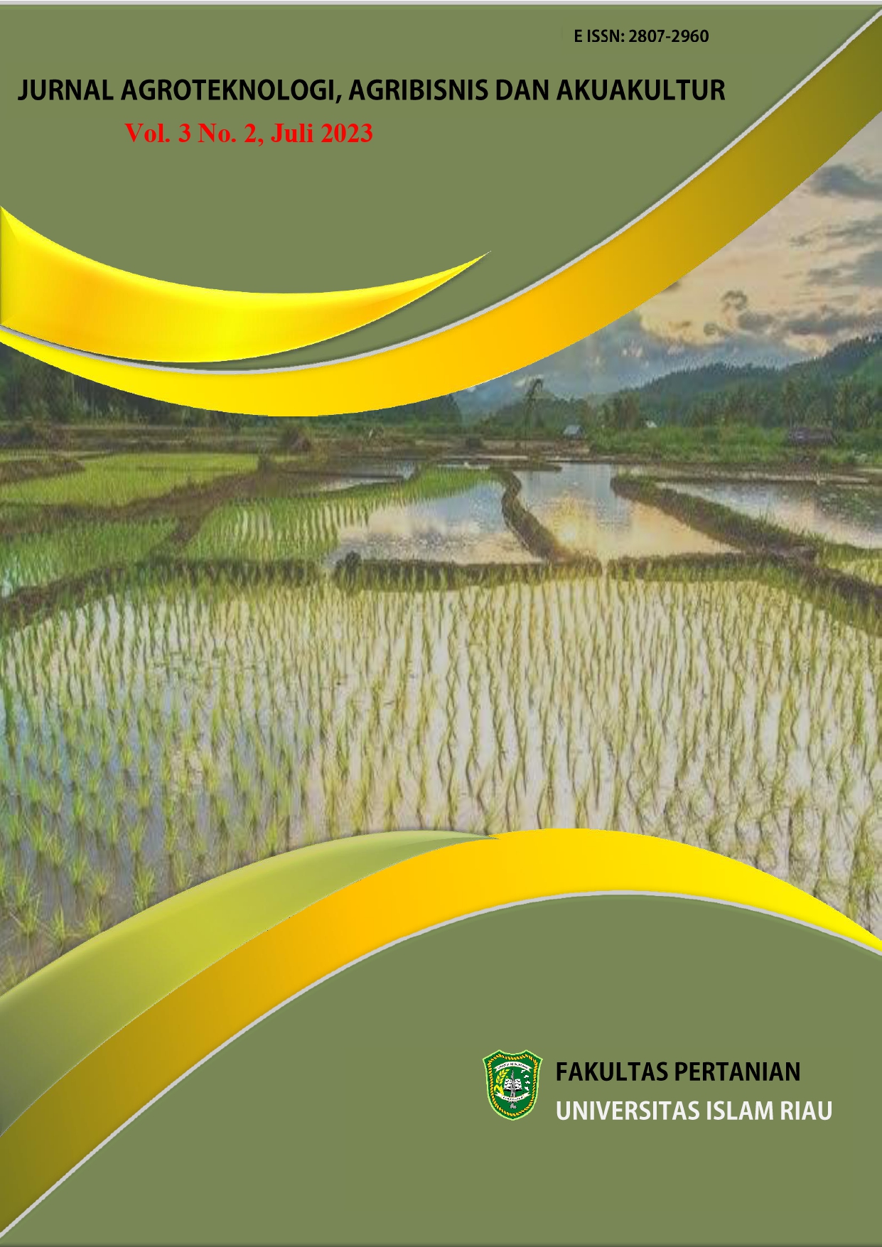 					View Vol. 3 No. 2 (2023): Jurnal Agroteknologi Agribisnis dan Akuakultur Edisi Juli 2023
				