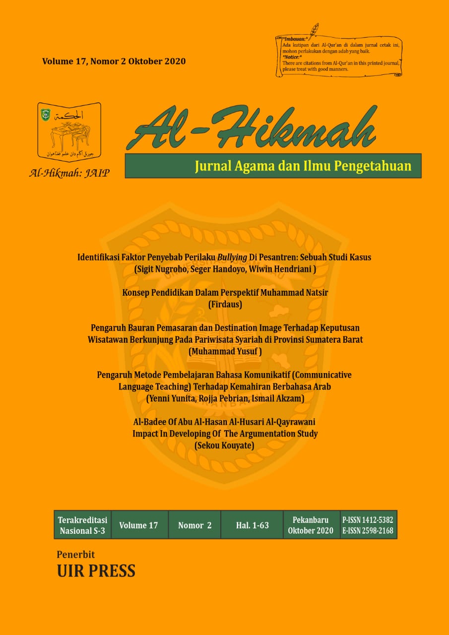 					View Vol. 17 No. 2 (2020): Al-Hikmah: Jurnal Agama dan Ilmu Pengetahuan
				