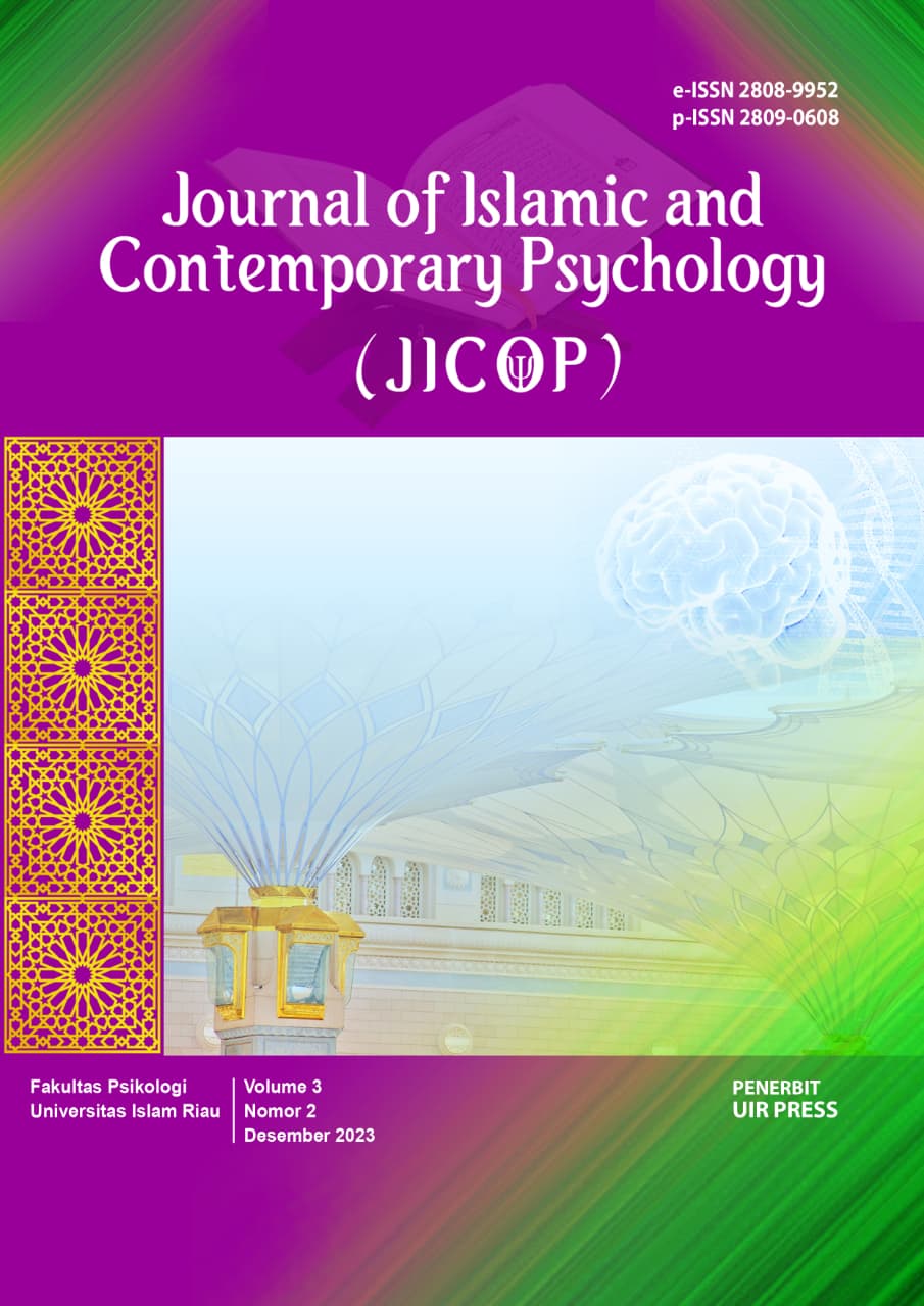 					View Vol. 3 No. 2 (2023): Journal of Islamic and Contemporary Psychology
				
