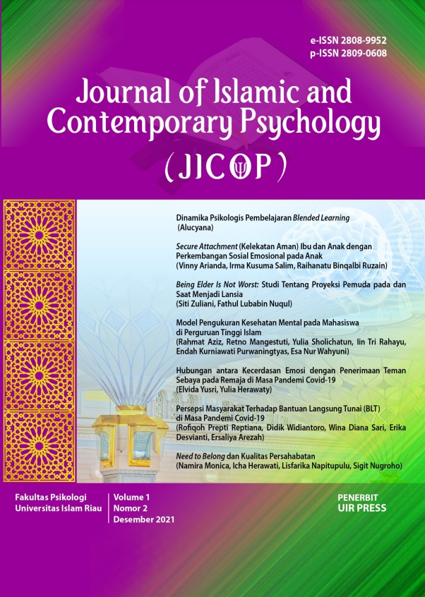 					View Vol. 1 No. 2 (2021): Journal of Islamic and Contemporary Psychology (JICOP)
				