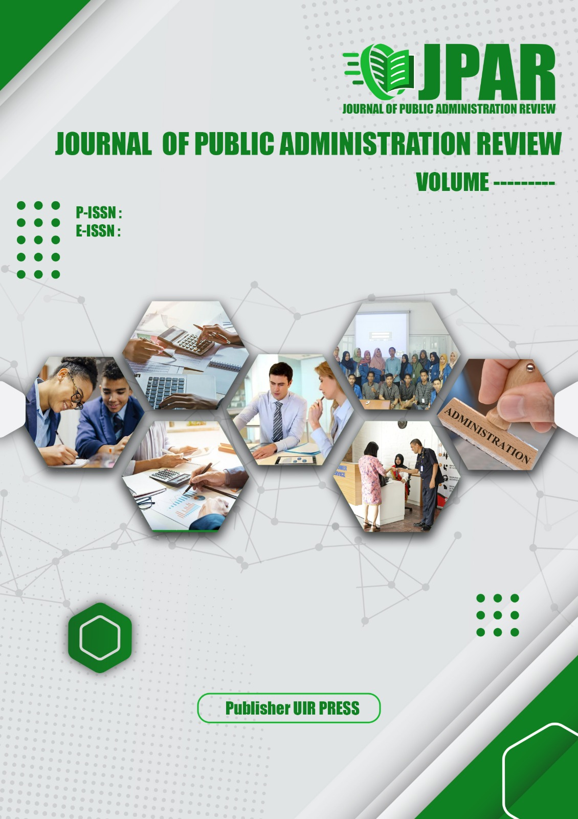 					View Vol. 1 No. 1 (2024): Vol. 1 No. 1 (2024): Journal of Public Administration Review
				