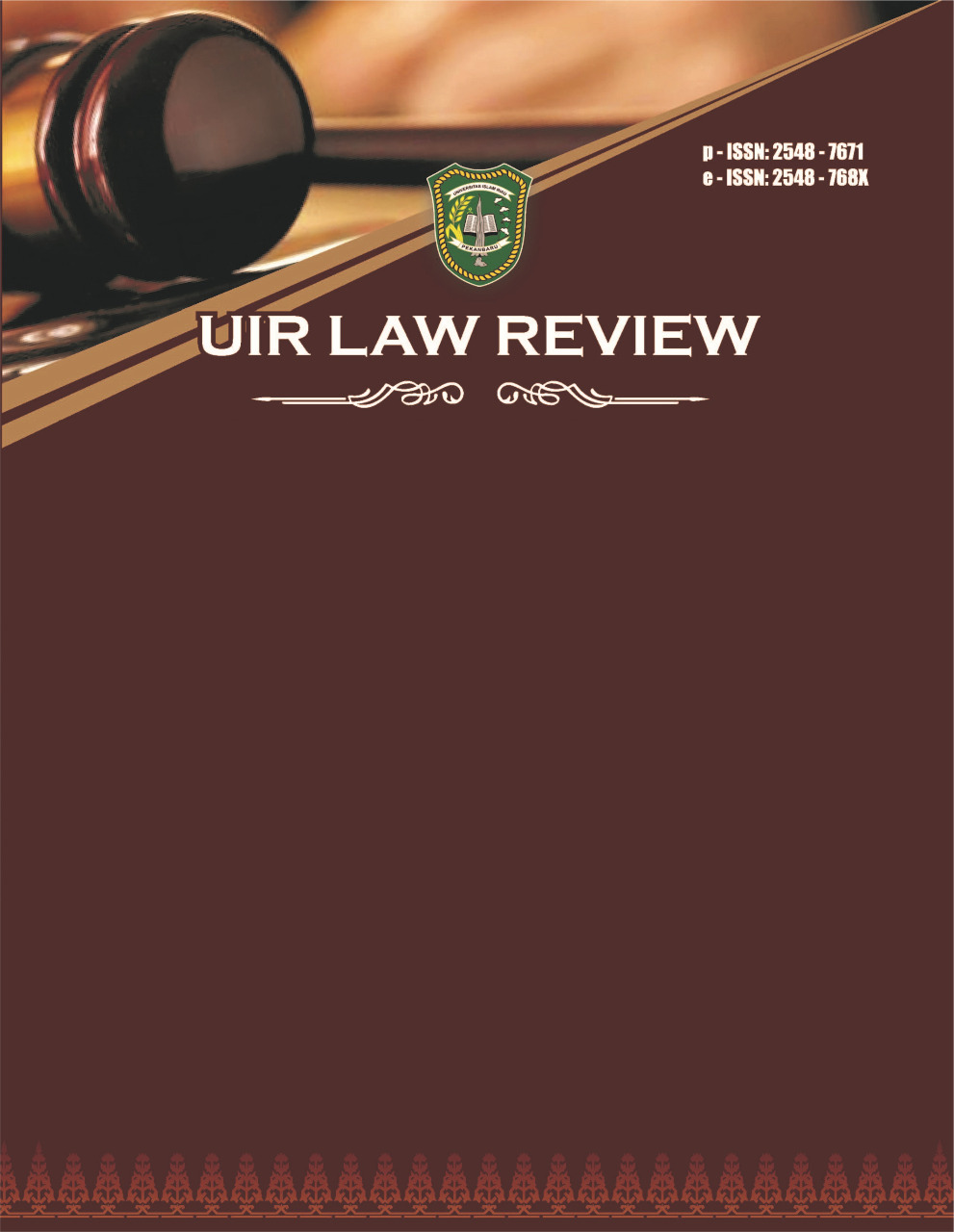 					View Vol. 5 No. 1 (2021): UIR Law Review
				